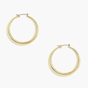 [J Crew] Gold-Plated Brass Hoop Earrings